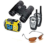 Image of 5-PC Outdoor Adventure Hiking Gift Kit - Bushnell 3.2MP Digital Camera, Tasco 10x25 Waterproof Binoculars and Serengeti Driver Polarized Photochromic Sungalsses