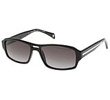 Image of Black Forever 621 Sunglasses - Black w/ Silver Trim, Grey Gradient Lenses BKSG621