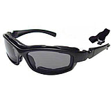 Image of Bobster Road Hog Action Bifocal RX Prescription Lenses Eyewear Goggles-Sunglasses Convertible System (Black Frame)