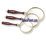 Image of Carson 3x90mm Executive Gift Brass &amp; Mahogany Magnifier VN-90