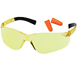 Image of Pyramex Mini-Ztek Safety Glasses And DP1000 Ear Plug Combo Amber Lens Amber Frame Ten Pack PYS2530SNDP