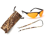 Image of Pyramex Rendezvous Ducks Unlimited Shooting Glasses - Orange Lens, Black Frame w/ Neoprene Case, Microfiber Cleaning Bag and Camo Breakaway Cords