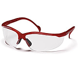 Image of Pyramex Venture II Safety Glasses - Clear Lens, Maroon Frame