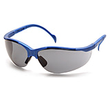Image of Pyramex Venture II Safety Glasses - Metallic Blue Frame, Gray Lens