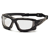 Image of Venture Gear Wolfhound Tactical Safety Glasses With Elastic Strap Black Frame Clear Lens