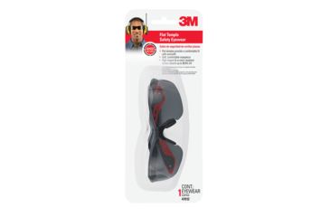 Image of 3M Active Safety Eyewear,Clear/Red Frame,Clear/Scratch Resistant Lens, 47021-WV6