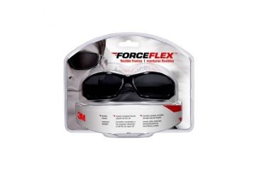 Image of 3M ForceFlex Plus Flexible Safety Eyewear,Glossy Black Frame,Gray Lens 92231-80025