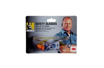Image of 3M Holmes Workwear Safety Glasses,Yellow Frame,Clear Lens w/CSS 90205-80025H