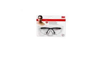 Image of 3M Performance Safety Eyewear,Sports Inspired Design,Black Frame,Clear Lens,Ea 90970-00001