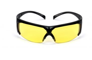 Image of 3M SecureFit Tactical Series SF603SGAF-TAC, Amber Scotchgard Anti-Fog lens, Black Frame, 10 ea/case, Black, One size fits most, SF603SGAF-TAC