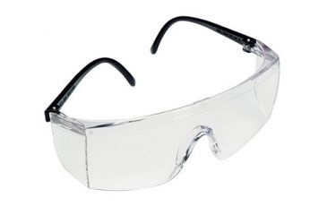 Image of 3M Seepro Plus Fighter Protective Eyewear, Clear Lens, Black Temple, 100/CS 15957-00000-100