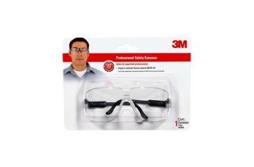 Image of 3M Tekk Protection Professional Safety Glasses,Black Frame,Clear Lens, 90750-80025