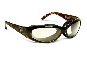Image of 7 Eye Air Shield Chubasco Sunglasses,SharpView Clear Lens,Dark Tortoise Frame,S-L 350640