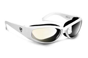 Image of 7 Eye Air Shield Chubasco Sunglasses,SharpView Clear Lens,Glacier White Frame,S-L 350040
