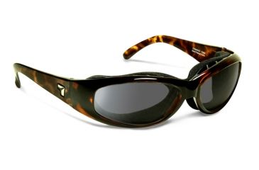 Image of 7 Eye Air Shield Chubasco Sunglasses,SharpView Gray Lens,Dark Tortoise Frame,S-L 350641