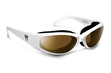 Image of 7 Eye Air Shield Chubasco Sunglasses,SharpView Polarized Copper Lens,Glacier White Frame,S-L 350054