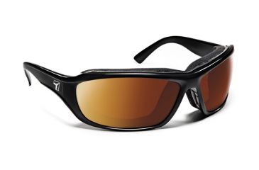 Image of 7 Eye Air Shield Derby Sunglasses,SharpView Copper Lens,Glossy Black Frame,M-XL 240542