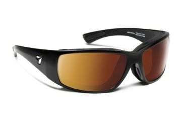 Image of 7 Eye Air Shield Taku Plus Sunglasses,SharpView Copper Lens,Matte Black Frame,S-L 270142