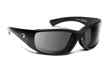 Image of 7 Eye Air Shield Taku Plus Sunglasses,SharpView Gray Lens,Glossy Black Frame,S-L 270541
