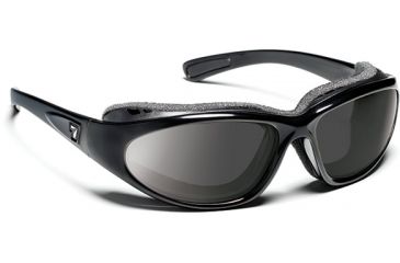 Image of 7 Eye Bora Glossy Black SharpView Gray Sunglasses 140541