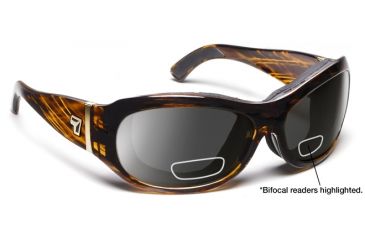 Image of 7 Eye Briza/ SharpView Gray +2.50 Reader Sunglasses, Sunset Tortoise Frame, S-L 310641F