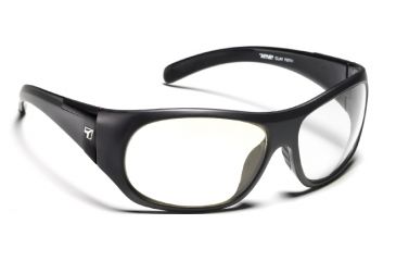 Image of 7-Eye Clay Active Lifestyle Sunglasses, Matte Black Frame, SharpView Clear, 870140