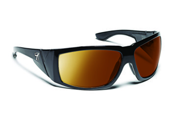 Image of 7 Eye Signature Series Jordan Sunglasses,SharpView Copper Lens,Glossy Black Frame,M-XL, 900542
