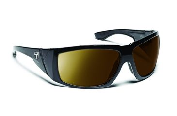 Image of 7 Eye Signature Series Jordan Sunglasses,SharpView Polarized Copper Lens,Glossy Black Frame,M-XL 900554