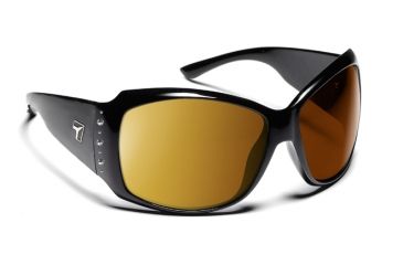 Image of 7 Eye Signature Series Natasha Sunglasses - Women's, ColorAmp Copper Lens, Glossy Black Frame, 840526