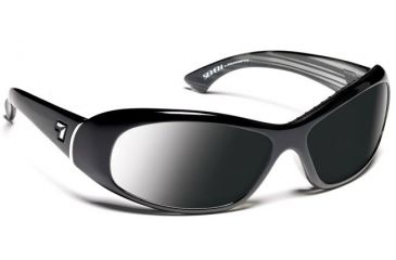 Image of 7 Eye Women's Zephyr Sunglasses, DARKshift Extra Dark Photochromic Lens, Glossy Black Frame, S-L 560516