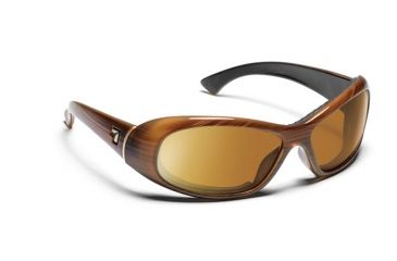 Image of 7 Eye Zephyr Womens Sunglasses, Sandalwood Frame, Sharp View Copper Lens 564142