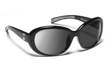 Image of 7 Eye 7eye Active Lifestyle Sunglasses Lindsay, Polarized SharpView Gray PC Lens, Glossy Black Frame, S-M , Women 890553