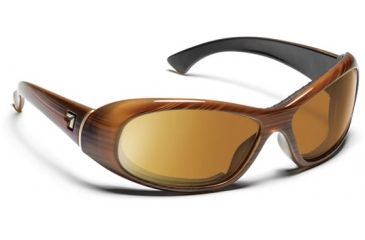 Image of 7 Eye 7eye Air Dam Sunglasses Zephyr, Sharp View Polarized PC Lens, Sandalwood Frame, S-M , Women 564153