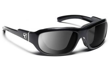 Image of 7 Eye 7eye Air Shield Sunglasses Buran, Sharp View Clear PC Lens, Glossy Black Frame, M-L , Men 220540
