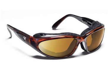 Image of 7 Eye 7eye Air Shield Sunglasses Cape, Sharp View Gray Polarized PC Lens, Dark Tortoise Frame, L-XL , Men 190653