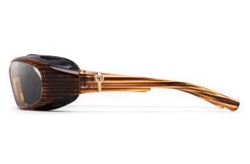Image of 7Eye by Panoptix AirShield Sierra Sunglasses, RX Ready, Brown Stripe Tortoise Frame, SharpView Clear Lens, S-L 346240