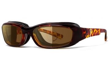 Image of 7Eye by Panoptix AirShield Sierra Sunglasses, RX Ready, Light Tortoise Frame, Photochromic Day/Night Contrast Lens, S-L 346027