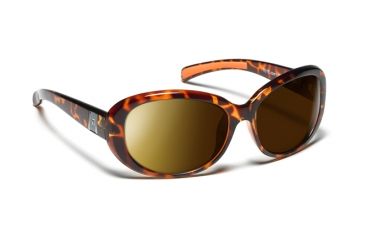 Image of 7 Eye 7eye Active Lifestyle Sunglasses Lindsay, Polarized SharpView Copper PC Lens, Light Tortoise Frame, S-M , Women 896054
