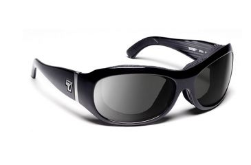 Image of 7eye 310541 Womens Briza Rx Progressive Sunglasses Airshield Glossy Black Frames