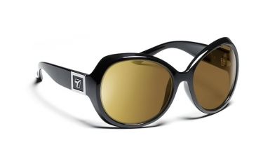 Image of 7eye 820546 Womens Lily Single Vision Sunglasses Active Lifestyle Glossy Black Frames