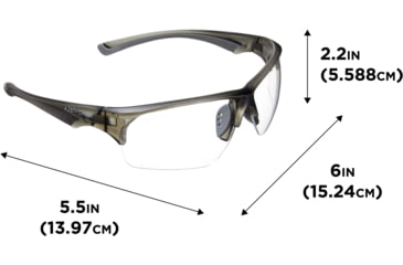Image of Allen Outlook Shooting Safety Glasses, Smoke Frame, Clear Lenses, One Size, 2383