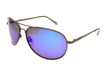 Image of Angler Eyes AE 2 Sunglasses, Matte Dark Gun Frame, Smoke Polarized with Blue Mirror Flash Lens, 10211025.FGX