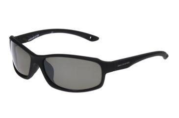 Image of Angler Eyes AEP 1803 Sunglasses, Rubberized Black Frame, Smoke with Silver Flash Mirror Polarized Lenses, 10242553.FGX