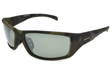 Image of Angler Eyes Sockeye Sunglasses, Green Camo Frame, Smoke Polarized Lens, Polarized, 10222139.FGX