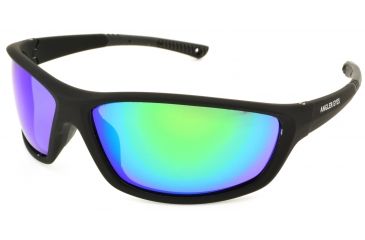 Image of Angler Eyes Tarpon Sunglasses, Rubberized Black Frame, Smoke Polarized with Green Mirror Flash Lens, Polarized, 10225847.FGX
