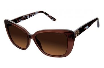 Image of Ann Taylor ATP903 Sunglasses - Frame Brown/Blue Tort, Lens Color Dark Brown Gradient, Size 52/15mm TYATP90303