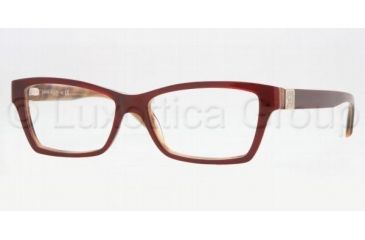 Image of Anne Klein AK 8094 Eyeglasses Styles - Burgundy/Horn Frame w/Non-Rx 51 mm Diameter Lenses, 235-5115