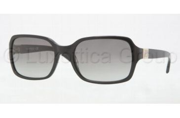 Image of Anne Klein AK3177 Sunglasses 201/81-5819 - Black Frame, Light Grey Gradient Lenses