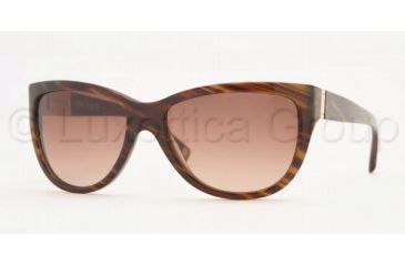 Image of Anne Klein Sunglasses AK3144, Striped Havana Frame / Brown Gradient Lenses