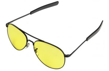 Image of AO Flight Gear General Sunglasses, Bayonet, Black Frame, Yellow Lens, 58mm, 30667